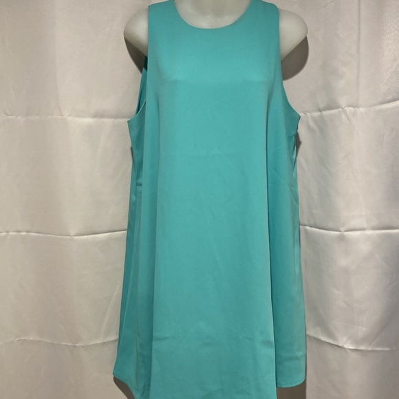 60s Style Turquoise Trapeze Swing Dress Tunic Dress Size Medium - Picture 1 of 7